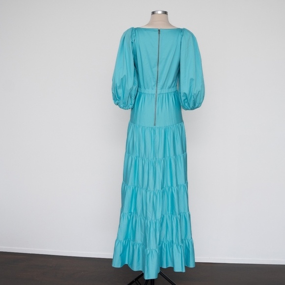 Alice + Olivia. Shayla Tiered Gathered Cotton-blend Maxi‎ Dress. - Picture 3 of 16